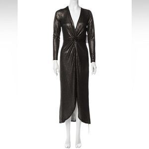 Reformation Black Midi Length Dress